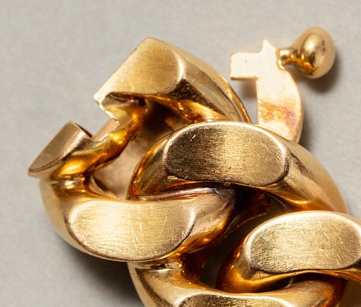 Vintage 18ct Yellow Gold Curb Link Bracelet by Auguste Grosse for Boivin