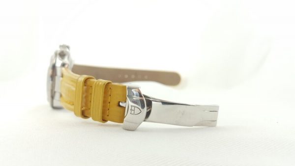 Tudor Prince Date 79280 Chronograph Automatic Wristwatch with Yellow Dial and Rolex Service Papers