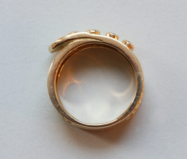 Kutchinsky Vintage Diamond and 18ct Yellow Gold Buckle Ring