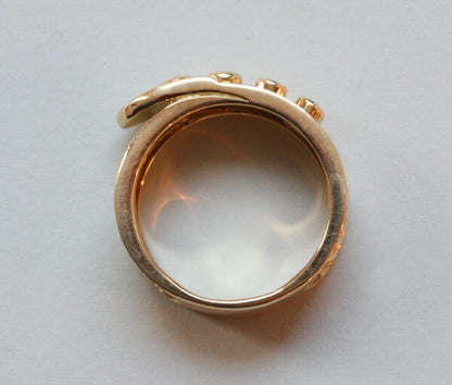 Kutchinsky Vintage Diamond and 18ct Yellow Gold Buckle Ring