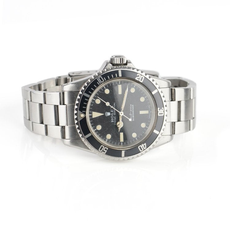Vintage Rolex Submariner Mark I No Date Watch Ref 5513 in Original Condition, Circa 1977