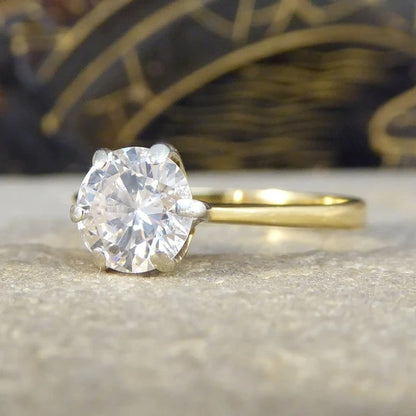 Vintage 1.15ct Diamond Solitaire Engagement Ring in 18ct Yellow Gold