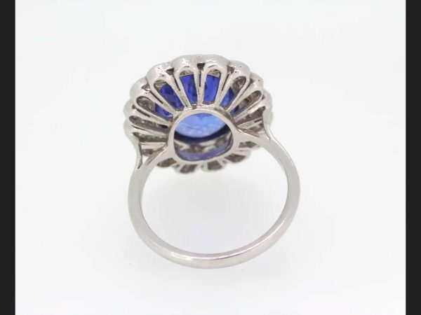 Tanzanite and Diamond Cluster Ring, gemstones totaling 9.01 carats