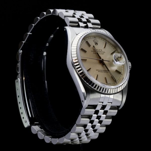 Vintage Rolex Oyster Perpetual Datejust 16234 Steel Automatic Watch, with quick set date and sapphire glass, on steel bracelet strap, Circa 1970s