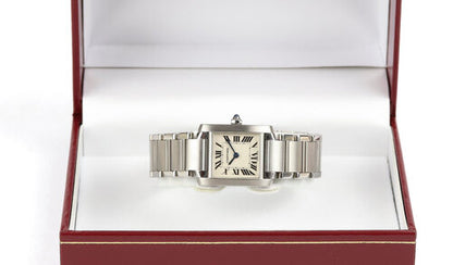 Cartier Tank Française Ladies 2384 Small Size Stainless Steel 20mm Quartz Watch