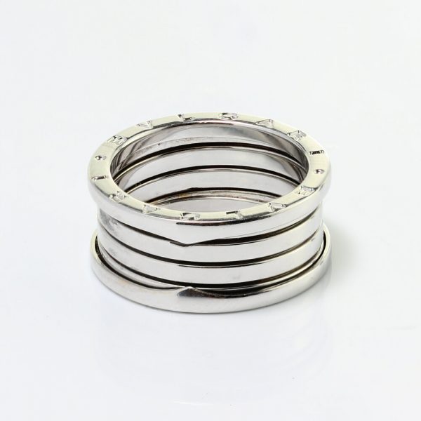 Bvlgari B Zero 1 18ct White Gold Ring, Made in Italy, Circa 1990s, Signed and Numbered