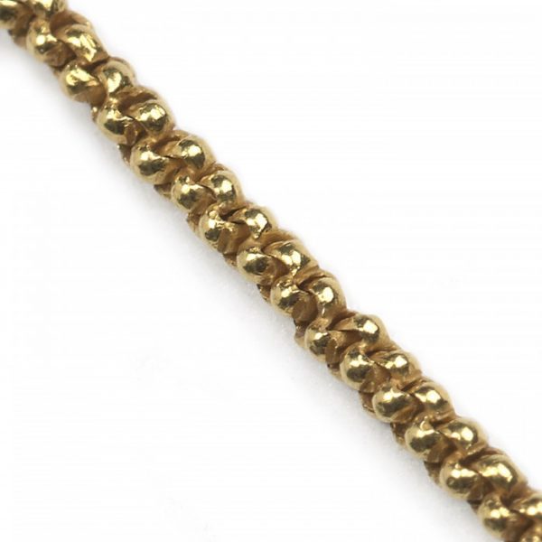 Vintage 18ct Yellow Gold Long Belcher Chain Necklace