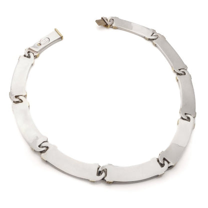 Vintage Tiffany and Co Atlas Silver and Gold Collar Necklace with Roman Numerals