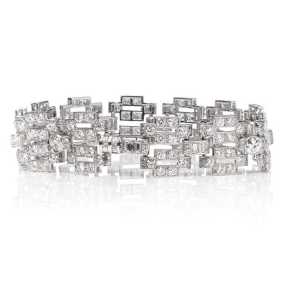 Vintage 12.74cts Diamond Bracelet, Circa 1940s