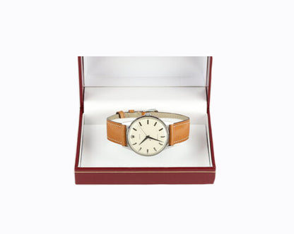 Rolex Precision Rare Vintage 9022 Men's Watch; 35mm stainless steel case, vintage white dial, seconds hand, acrylic crystal, manual wind, Circa 1940s-1950s