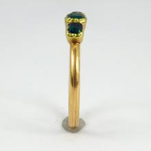 Antique Emerald Gimmel Fede Trilogy Ring