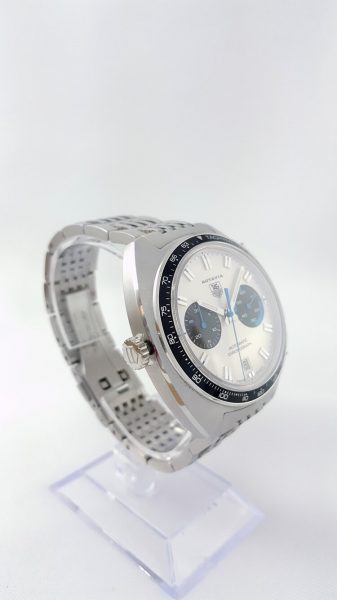 Tag Heuer Autavia Re Edition Steel Automatic Chronograph with White Dial