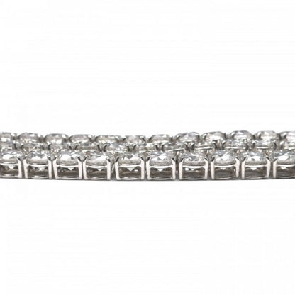 Multi Row Diamond Necklace in Platinum, 82.60 carat total