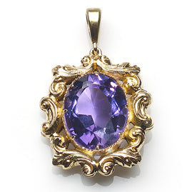 Antique Victorian Amethyst Gold Pendant