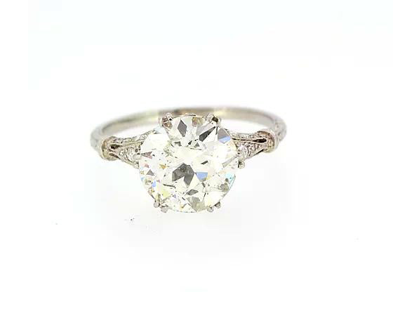 Art Deco Diamond Solitaire Engagement Ring, 4.71 carats, Platinum