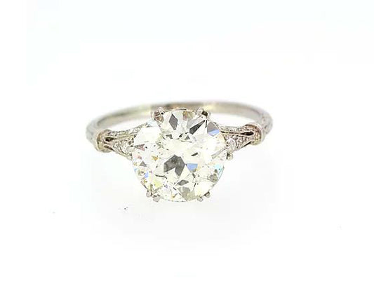 Art Deco Diamond Solitaire Engagement Ring, 4.71 carats, Platinum