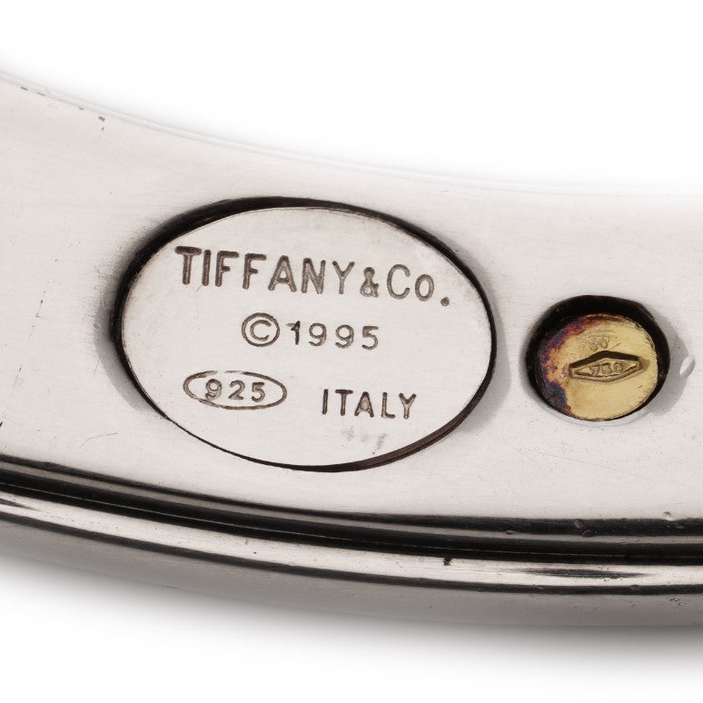 Vintage Tiffany and Co Atlas Silver and Gold Collar Necklace with Roman Numerals