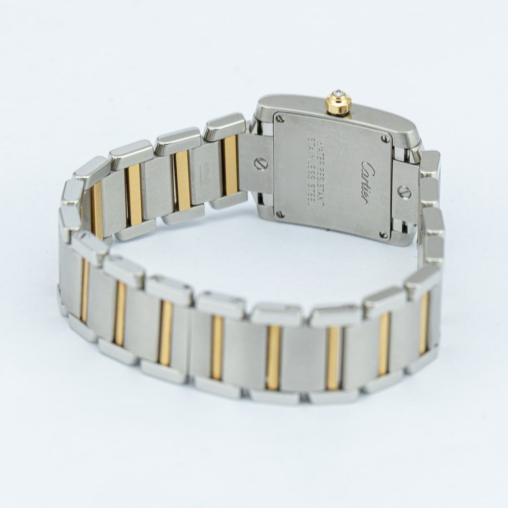 Vintage 2007 Cartier Tank Francaise W51007Q4 Ladies Steel and Gold Watch with 2023 Service Papers, under a Cartier warranty until 2025