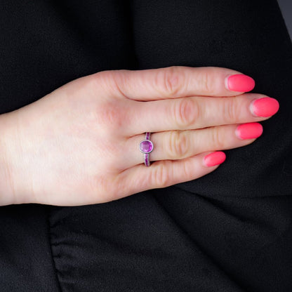 1.26ct Ruby Solitaire Ruby Engagement Ring, 1.71 carat total