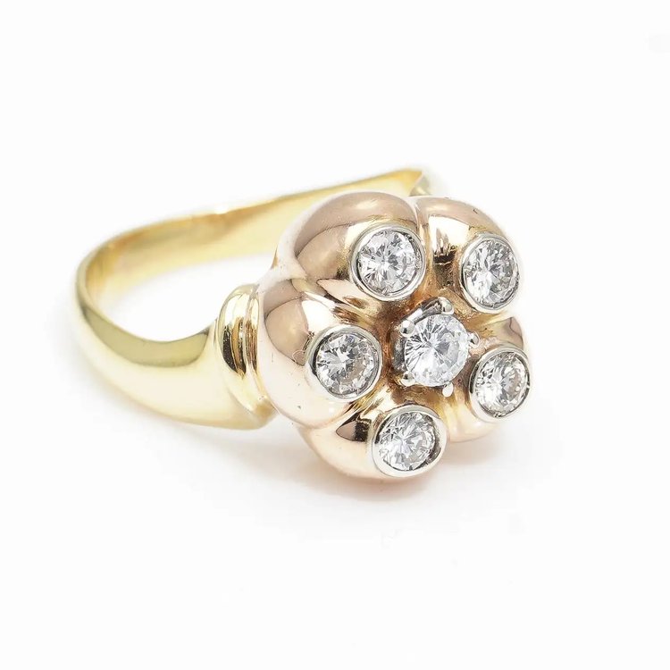 Boucheron Diamond Cluster Ring in 18ct Bi Colour Gold
