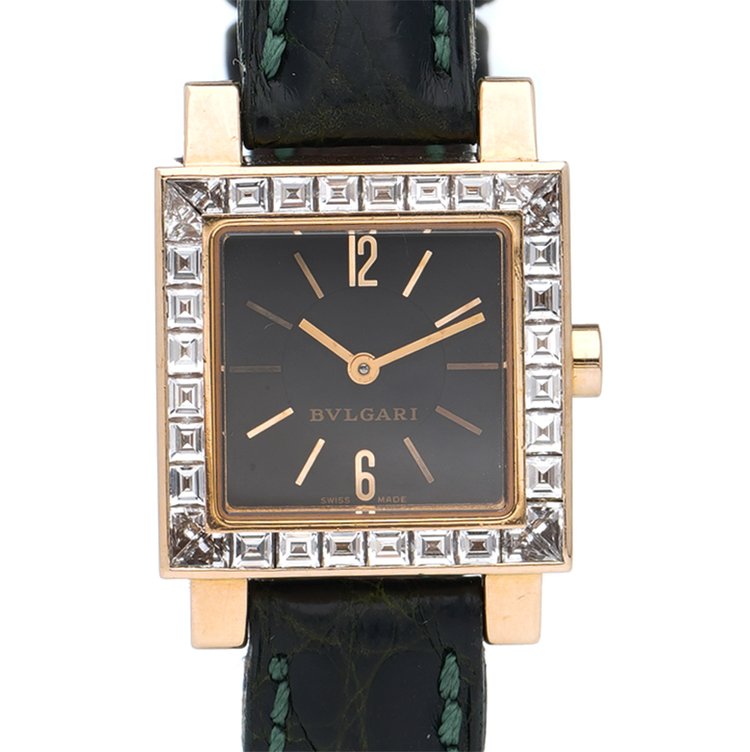 Bvlgari Ladies 18ct Yellow Gold and Diamond set Quadrato Watch