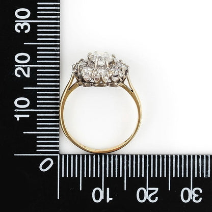 Vintage Diamond Floral Cluster Ring, 1.60 carats