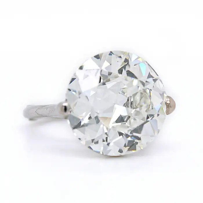 Antique Old European Cut Diamond Solitaire Engagement Ring, 9.62 carats