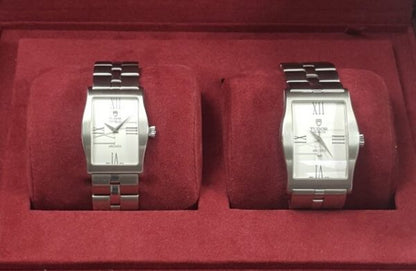 Tudor Archeo His and Hers Watches, Unworn with Box and Papers, both in stainless steel with matching bracelets. Gents automatic model number 30110. Ladies quartz model number 30210