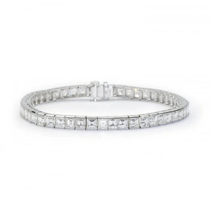 13.95ct Princess Cut Diamond Line Bracelet in Platinum