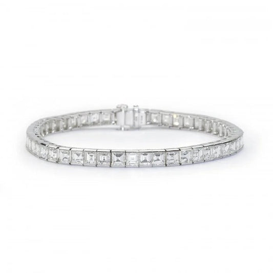 13.95ct Princess Cut Diamond Line Bracelet in Platinum