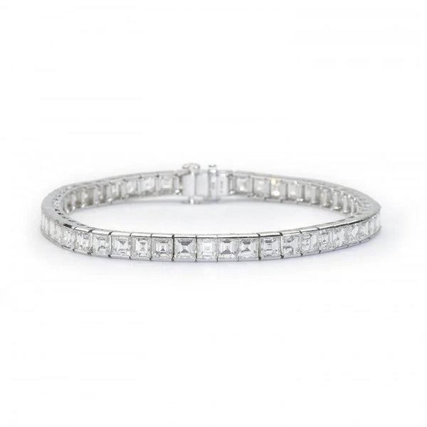 13.95ct Princess Cut Diamond Line Bracelet in Platinum
