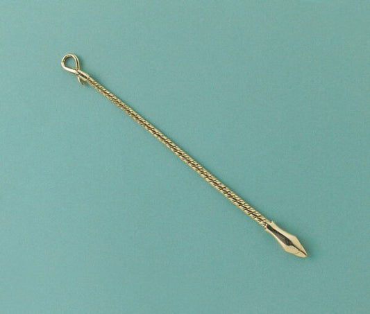 Italian 18ct Yellow Gold Snake Bracelet, ourobouros snake biting its own tail with a woven link in between. Signed, Pomellato, Italy. 