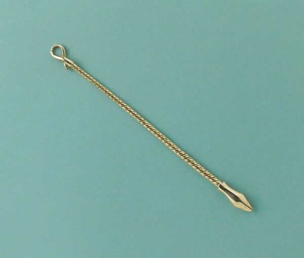 Italian 18ct Yellow Gold Snake Bracelet, ourobouros snake biting its own tail with a woven link in between. Signed, Pomellato, Italy. 