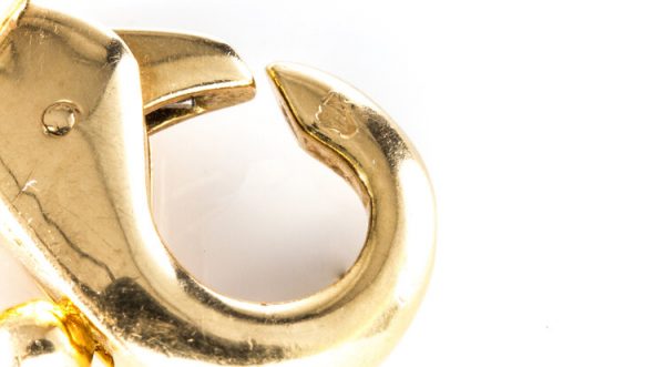 Vintage French 18ct White and Yellow Gold Fancy Link Necklace, Circa 1970s