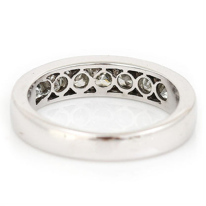 2ct Princess Cut Diamond Seven Stone Half Eternity Band Ring in 18ct White Gold