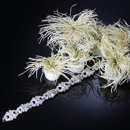 Art Deco Style 1950s Vintage 12.24cts Diamond Bracelet in Platinum