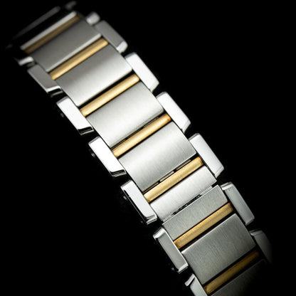 Vintage Ladies Cartier Tank Francaise 2384 Steel and Gold Quartz Watch with Box and Papers and Cartier Warranty, Circa 1999