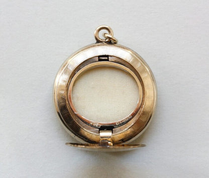 Antique Edwardian Tiffany and Co 20ct Gold Round Locket, set with 1.40cts old cut diamonds, Signed