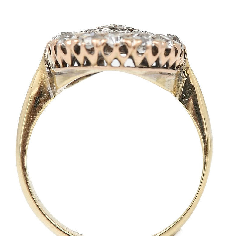 Antique Edwardian Old Cut Diamond Horseshoe Ring