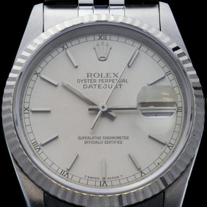 Vintage 1970s Rolex Oyster Perpetual Datejust 16234 Stainless Steel Automatic Watch