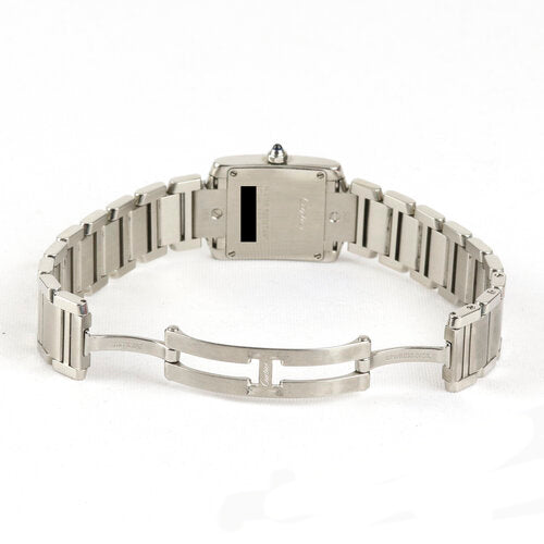 Cartier Tank Française Ladies Watch 2384 Small Size Stainless Steel 20mm