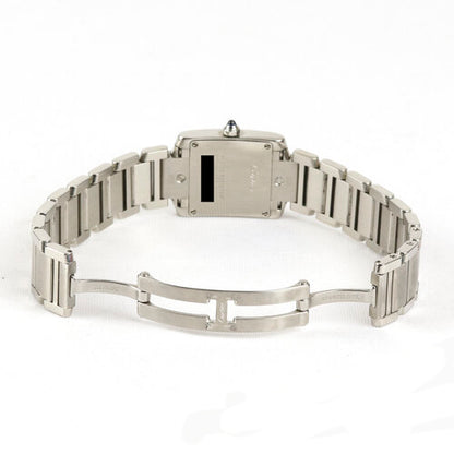 Cartier Tank Française Ladies Watch 2384 Small Size Stainless Steel 20mm
