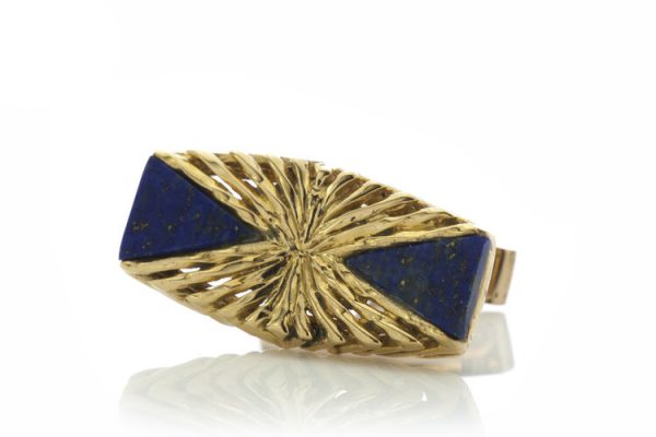 Kutchinsky Lapis Lazuli and 18ct Yellow Gold Cufflinks, Circa 1970s