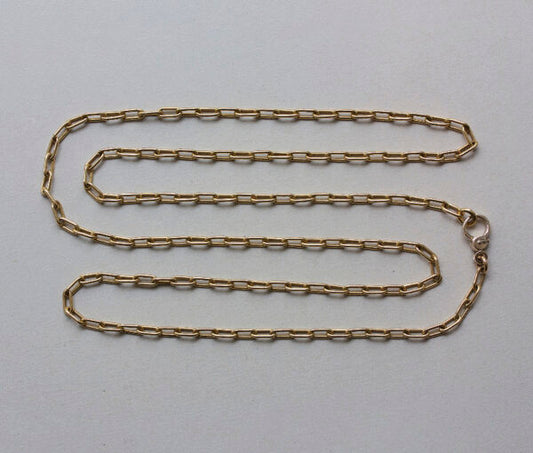 Vintage Italian 18ct Yellow Gold Paperclip Chain Necklace by Pomellato; 84cm long 18ct yellow gold chain with paperclip links, secured with a large 18ct white gold clasp. Signed, Circa 1980
