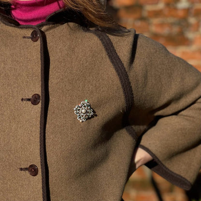 Victorian 18 Carat Yellow Gold Pendant And Brooch With Old Cut Diamonds And Pearls
