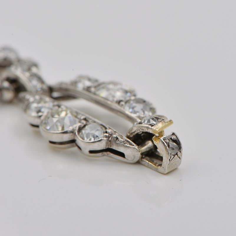 Antique Victorian 8.5ct Old Mine Cut Diamond Link Bracelet