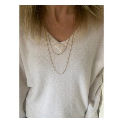 Vintage 18ct Yellow Gold Long Belcher Chain Necklace