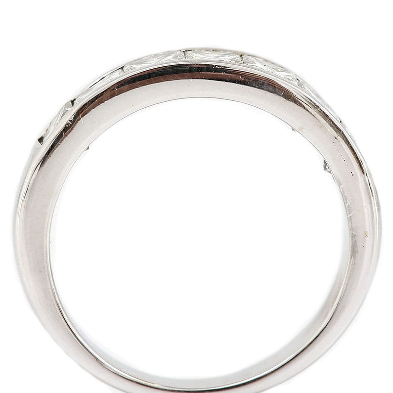 2ct Princess Cut Diamond Seven Stone Half Eternity Band Ring