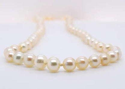 Art Deco Natural Saltwater Pearl Necklace with Diamond Clasp