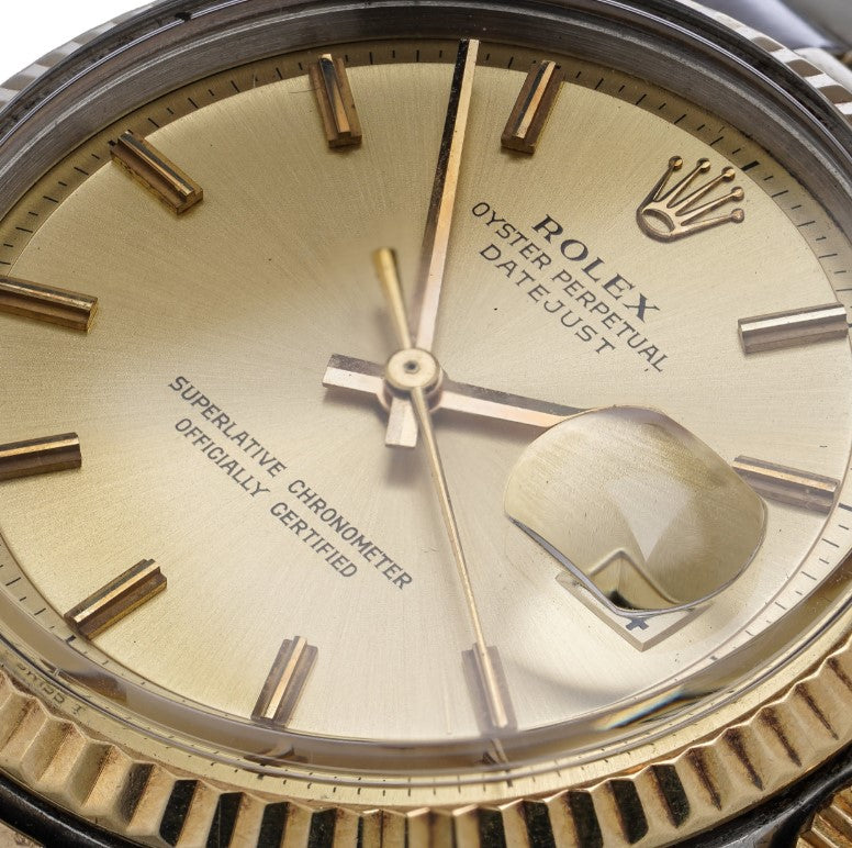 Vintage Rolex Datejust 1601 Steel and Yellow Gold Automatic Watch, Circa 1969